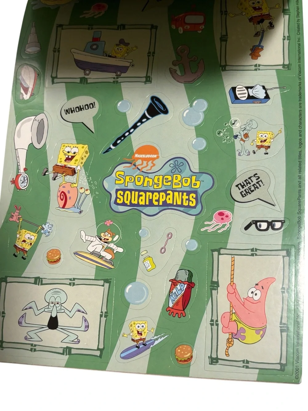 Vintage 2001 SpongeBob Squarepants Reward Decals & Certificates NEW